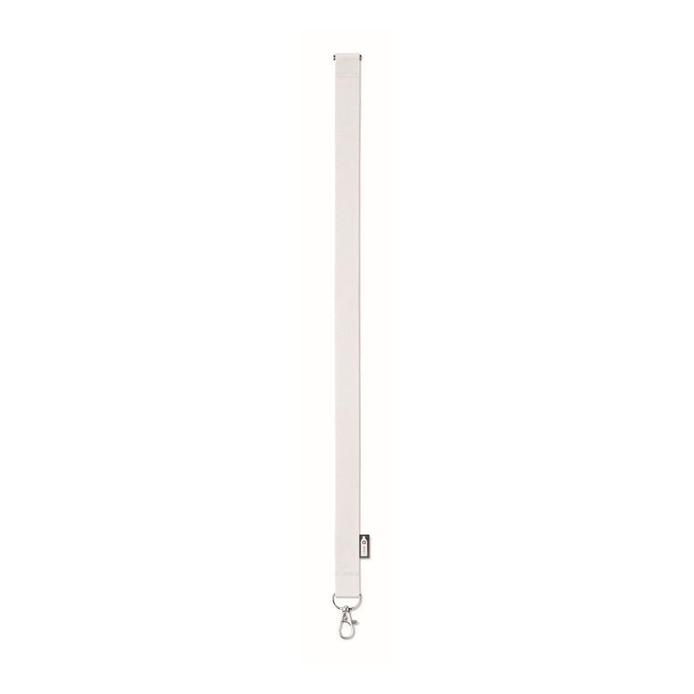 Lanyard din RPET cu carabină LANY RPET Alb