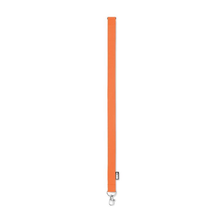 Lanyard din RPET cu carabină LANY RPET Portocaliu