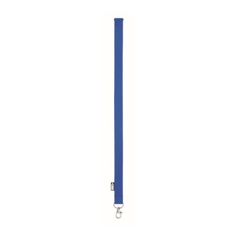 Lanyard din RPET cu carabină LANY RPET Albastru regal