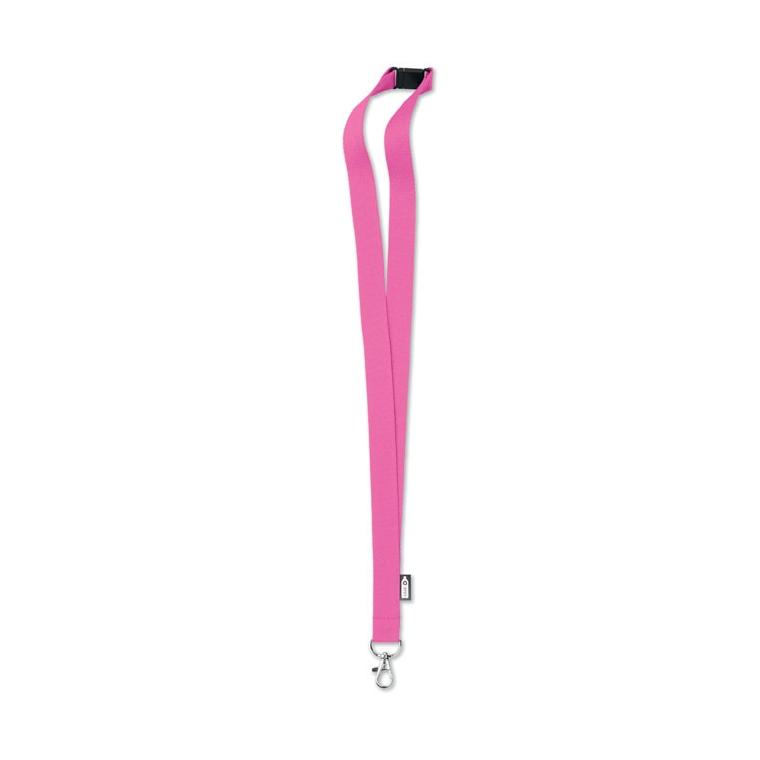Lanyard din RPET cu carabină LANY RPET Fuchsia