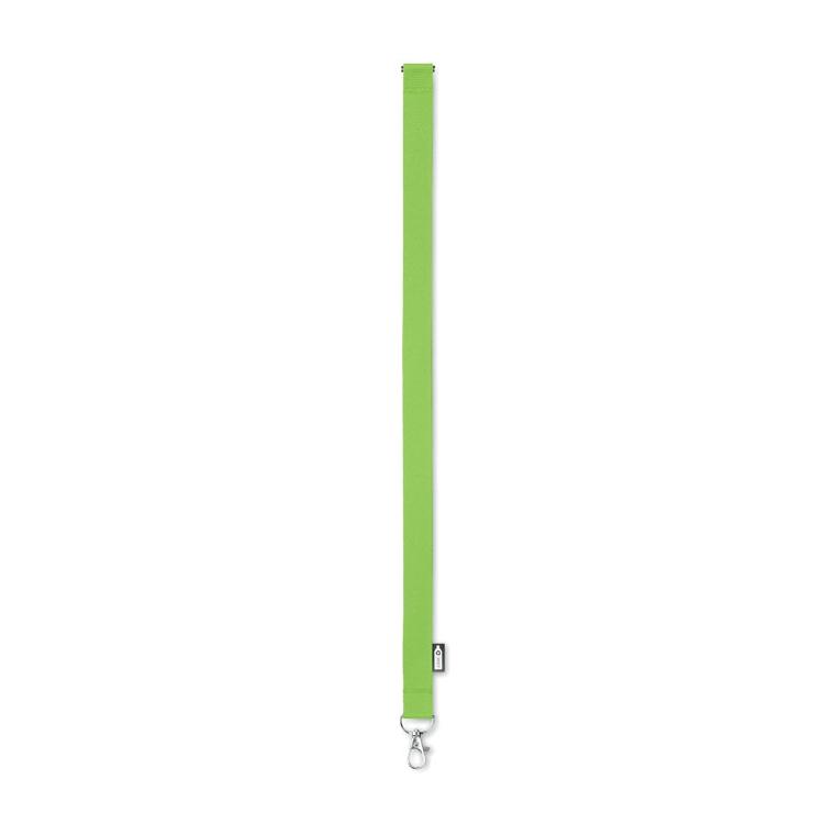 Lanyard din RPET cu carabină LANY RPET Lime