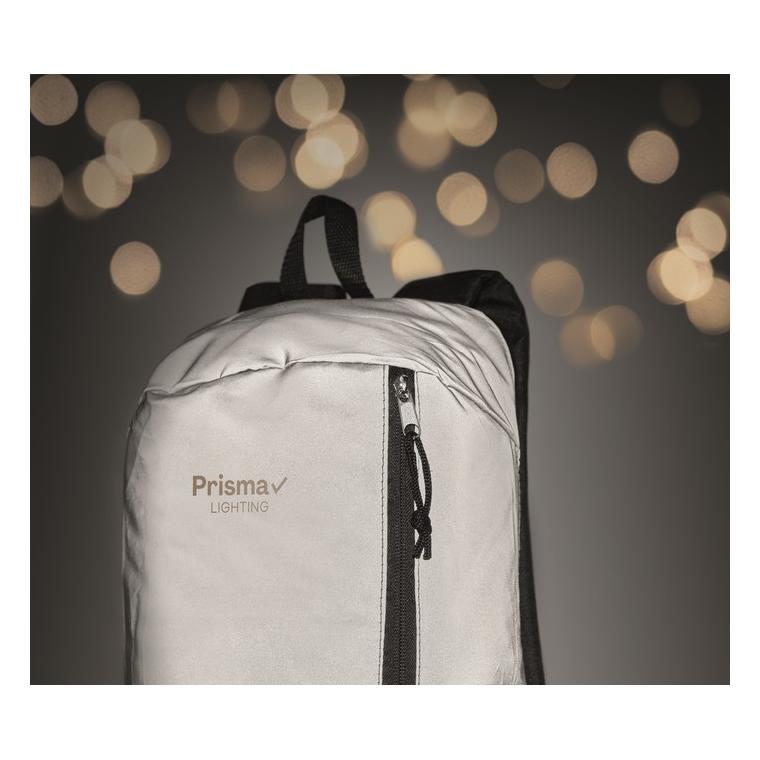 Rucsac reflectorizant VISIBACK Argintiu mat
