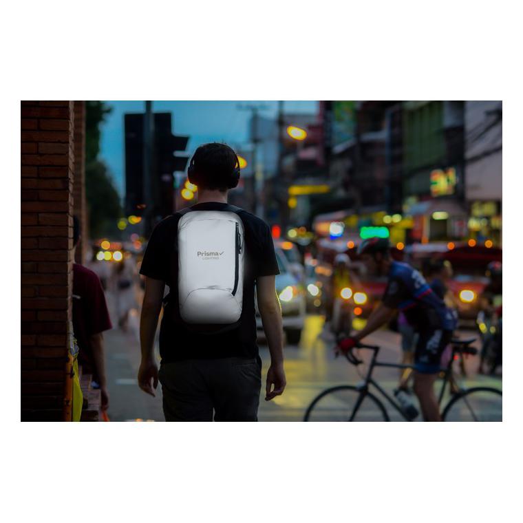 Rucsac reflectorizant VISIBACK Argintiu mat