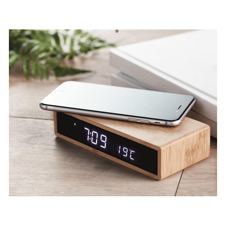 Încărcător wireless în bambus MORO Natur