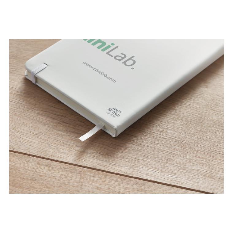 Caiet antibacterian liniat A5 ARCO CLEAN Alb