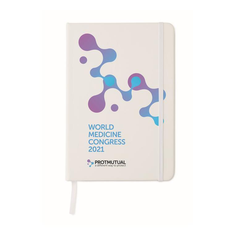 Caiet antibacterian liniat A5 ARCO CLEAN Alb