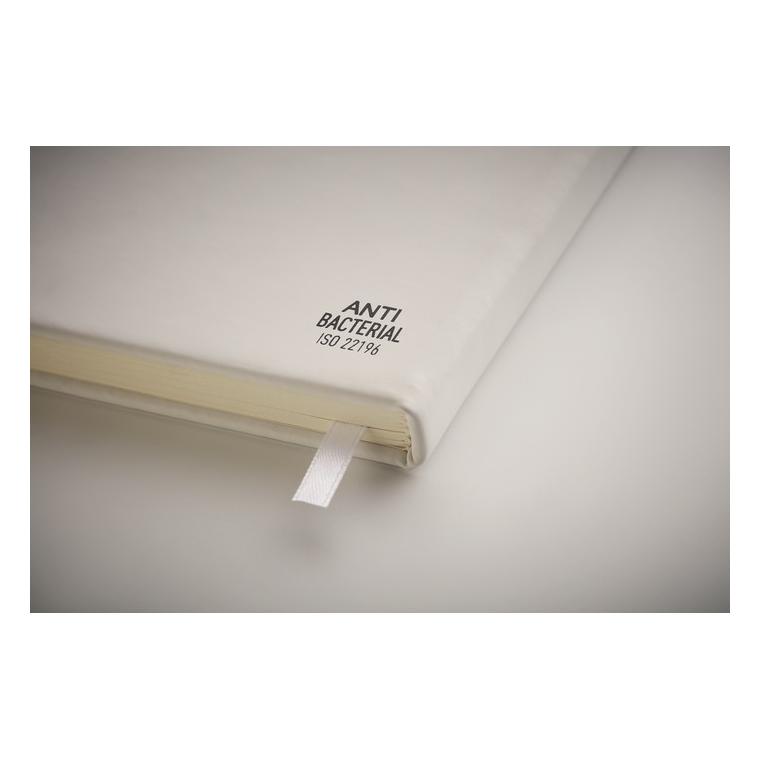 Caiet antibacterian liniat A5 ARCO CLEAN Alb