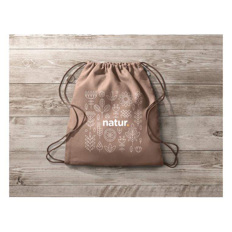 Geantă din cânepă cu șnur NAIMA BAG Maro