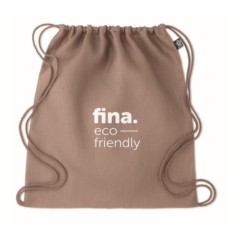 Geantă din cânepă cu șnur NAIMA BAG Maro