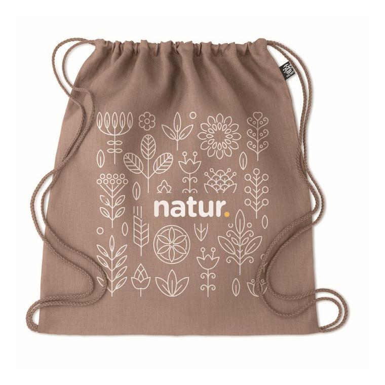 Geantă din cânepă cu șnur NAIMA BAG Maro