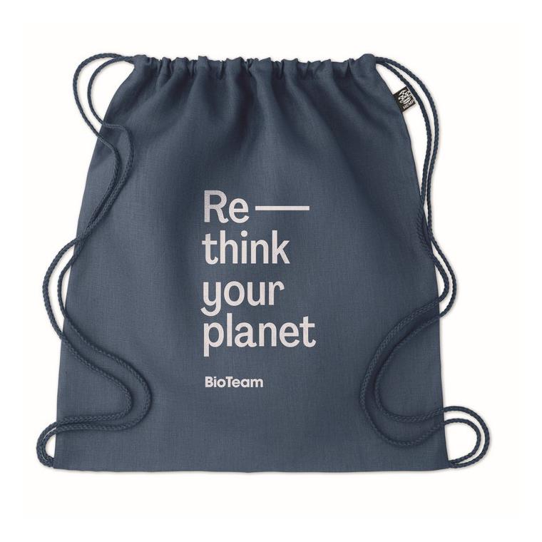 Geantă din cânepă cu șnur NAIMA BAG Albastru