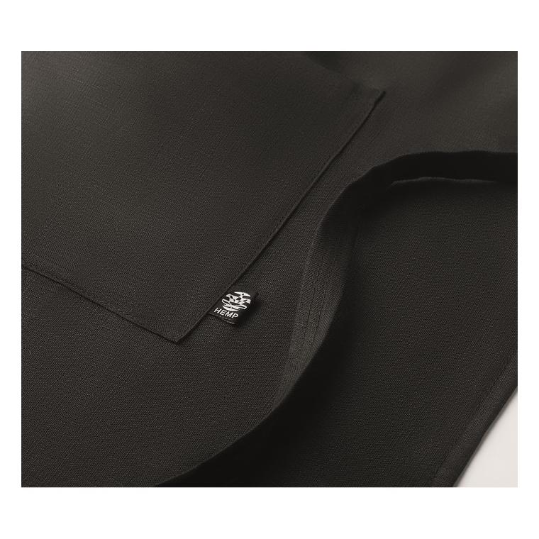 Șorț ajustabil din cânepă NAIMA APRON Negru
