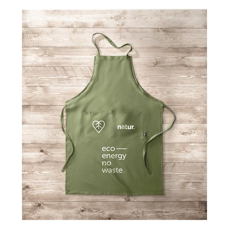 Șorț ajustabil din cânepă NAIMA APRON Verde