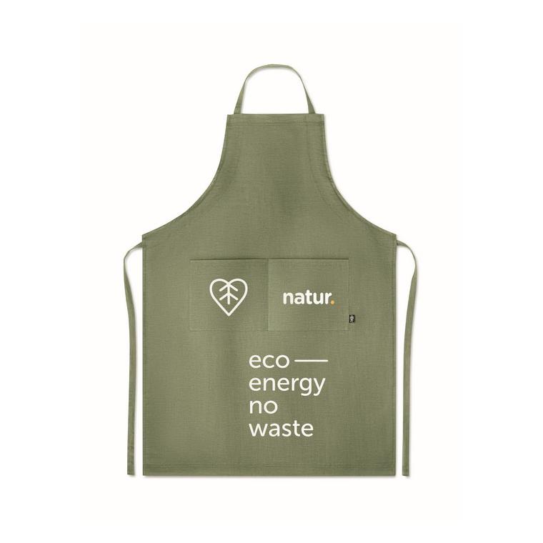 Șorț ajustabil din cânepă NAIMA APRON Verde