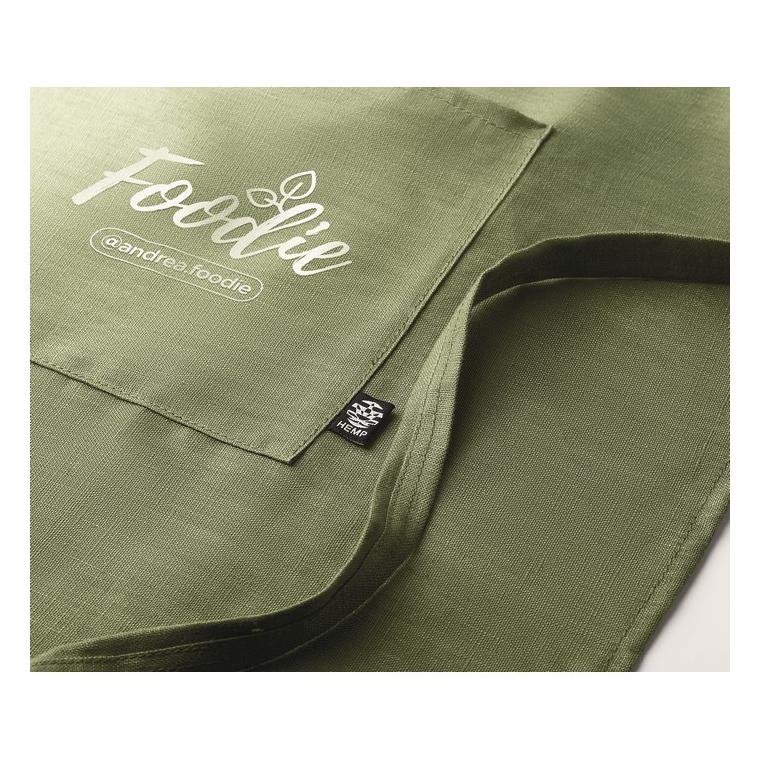 Șorț ajustabil din cânepă NAIMA APRON Verde