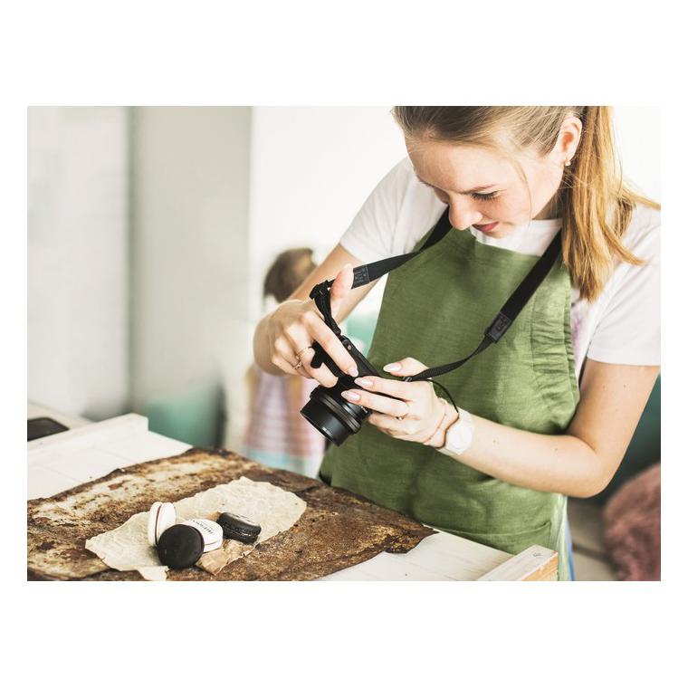 Șorț ajustabil din cânepă NAIMA APRON Verde