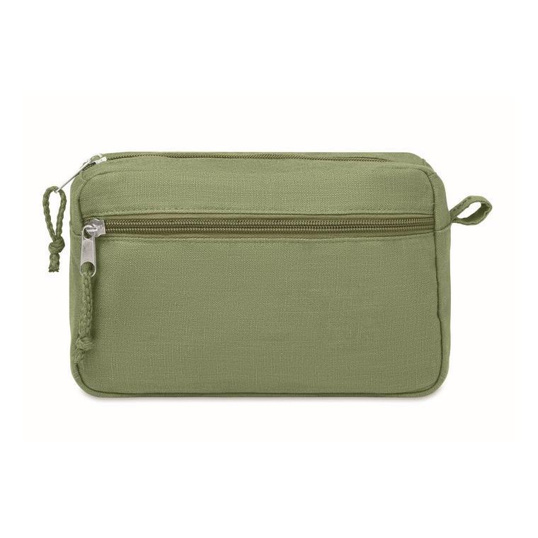 Geantă cosmetice din cânepă NAIMA COSMETIC Verde