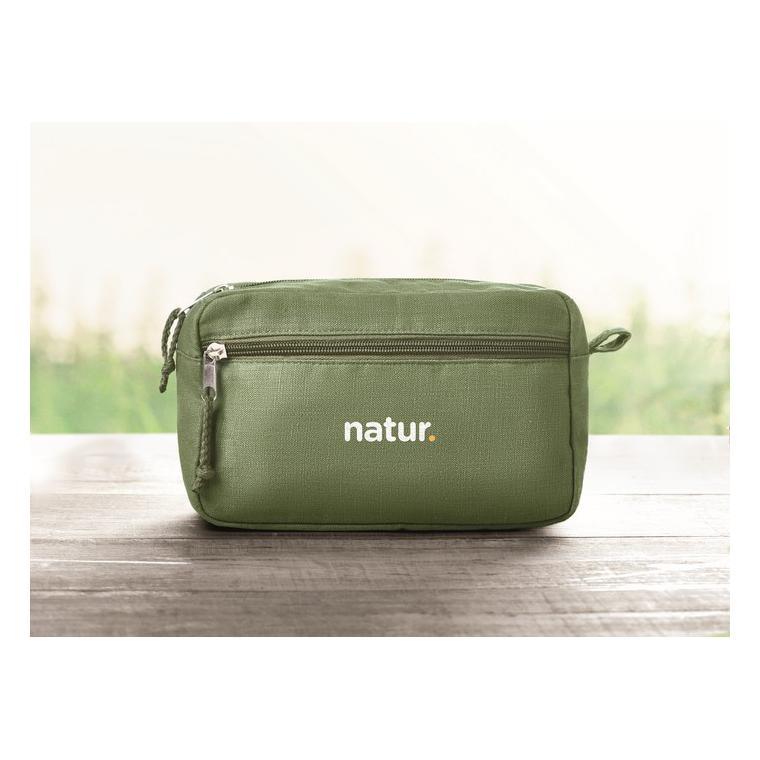 Geantă cosmetice din cânepă NAIMA COSMETIC Verde