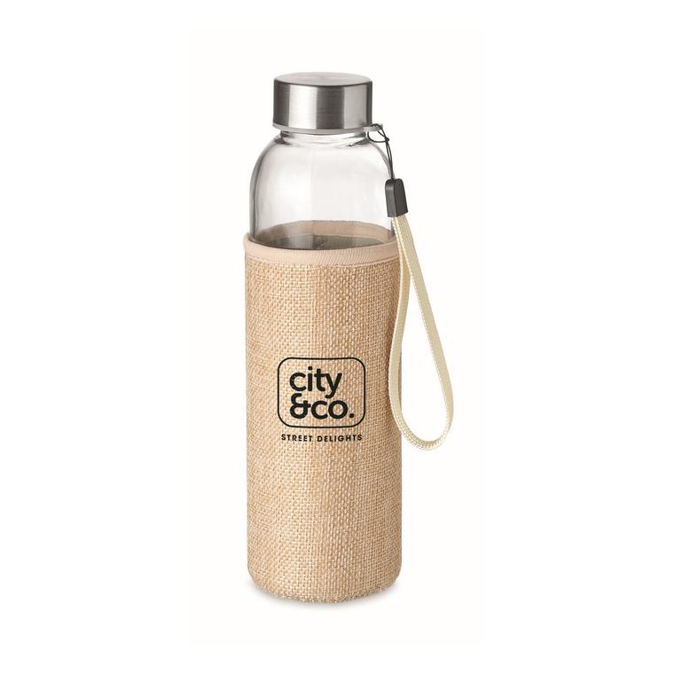 Recipient din sticlă în husă UTAH TOUCH Bej