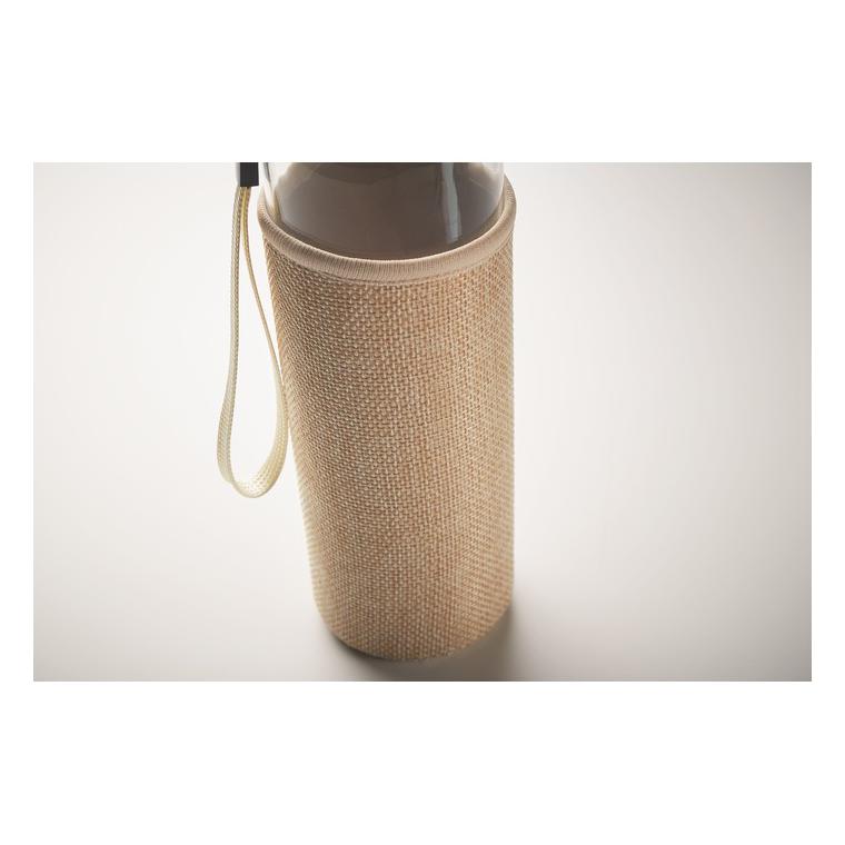 Recipient din sticlă în husă UTAH TOUCH Bej