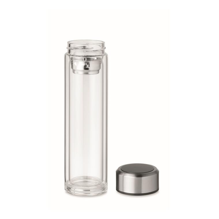 Recipient cu termometru tactil POLE GLASS Transparent