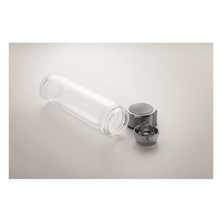 Recipient cu termometru tactil POLE GLASS Transparent