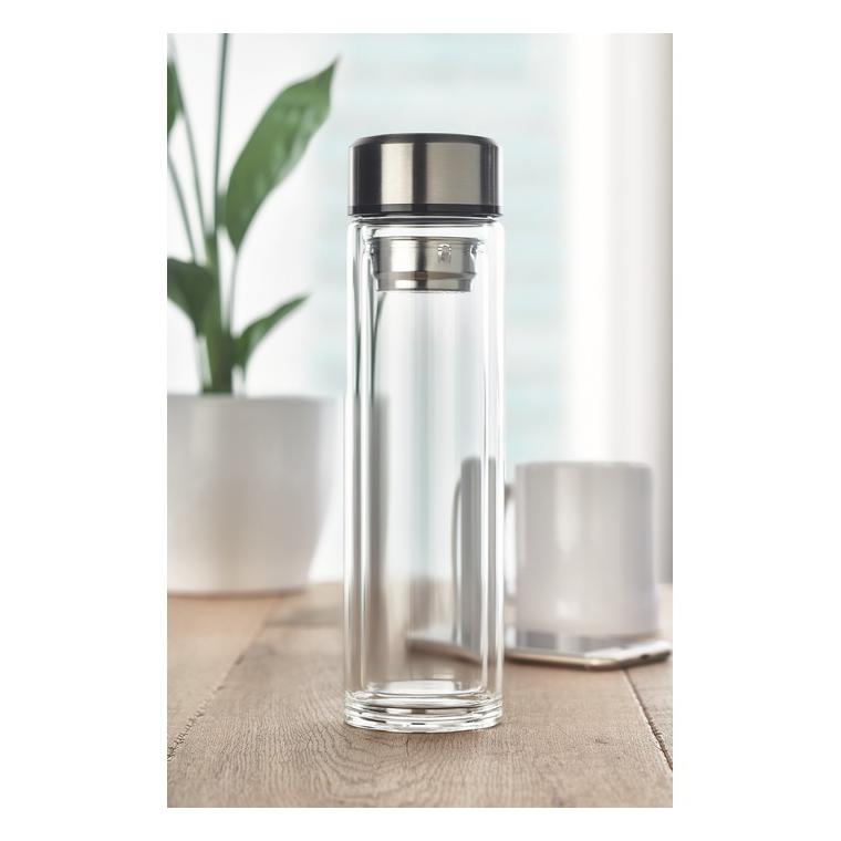 Recipient cu termometru tactil POLE GLASS Transparent