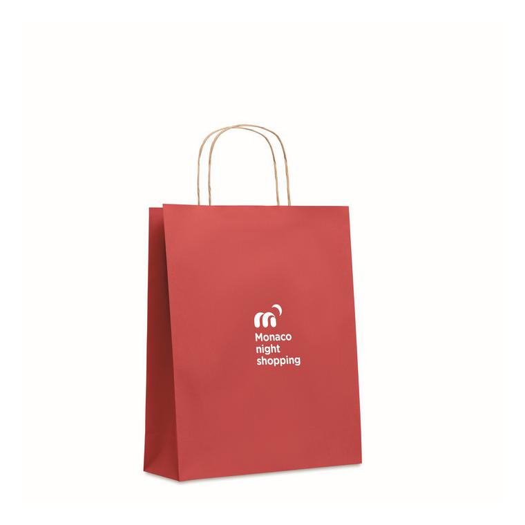 Pungă cadou medie din hârtie PAPER TONE M Roșu