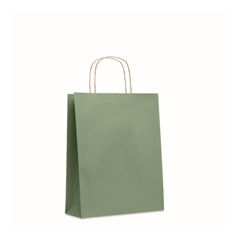 Pungă cadou medie din hârtie PAPER TONE M Verde