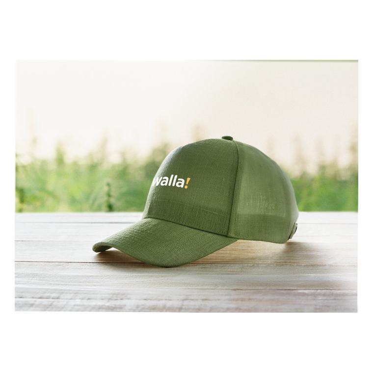 Șapcă baseball din cânepă NAIMA CAP Verde