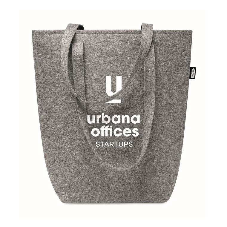 Geantă cumpărături fetru RPET TASLO Gri