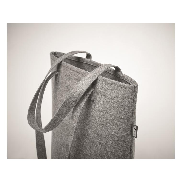 Geantă cumpărături fetru RPET TASLO Gri