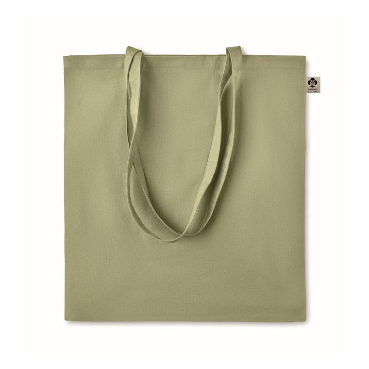 Sacoșă din bumbac organic ZIMDE COLOUR Verde