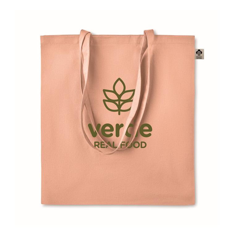 Sacoșă din bumbac organic ZIMDE COLOUR Portocaliu