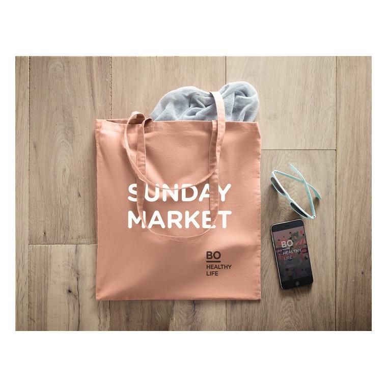 Sacoșă din bumbac organic ZIMDE COLOUR Portocaliu