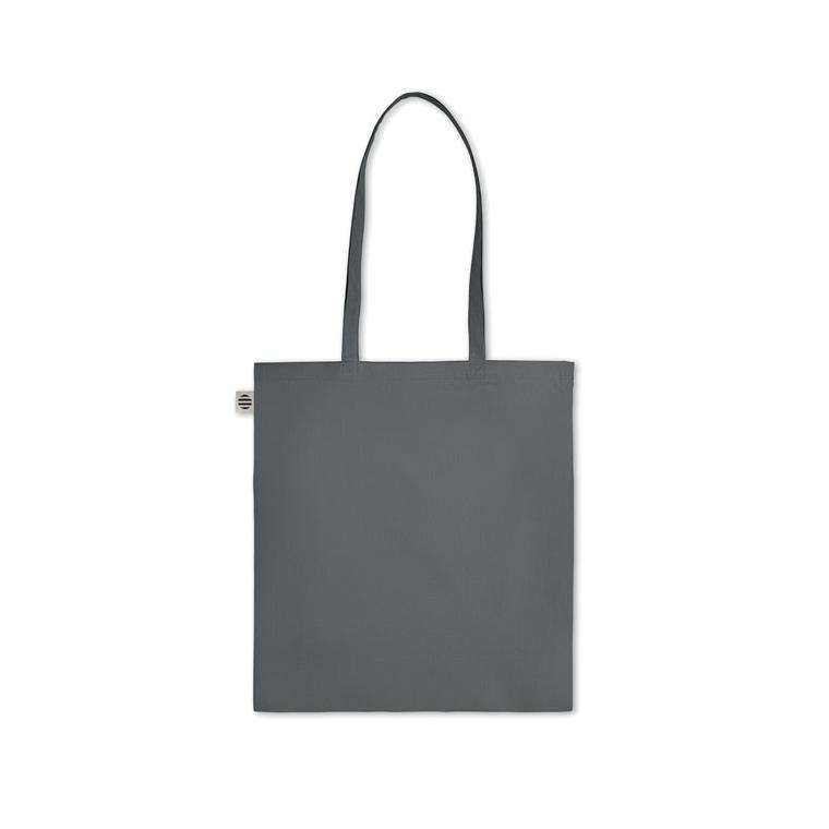 Sacoșă din bumbac organic ZIMDE COLOUR Gri închis