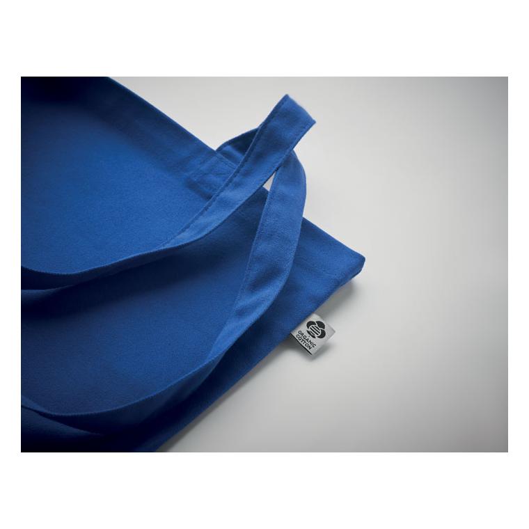 Sacoșă din bumbac organic ZIMDE COLOUR Albastru regal