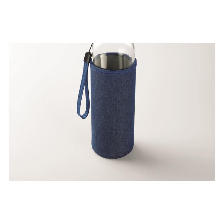Recipient din sticlă în husă UTAH DENIM Albastru