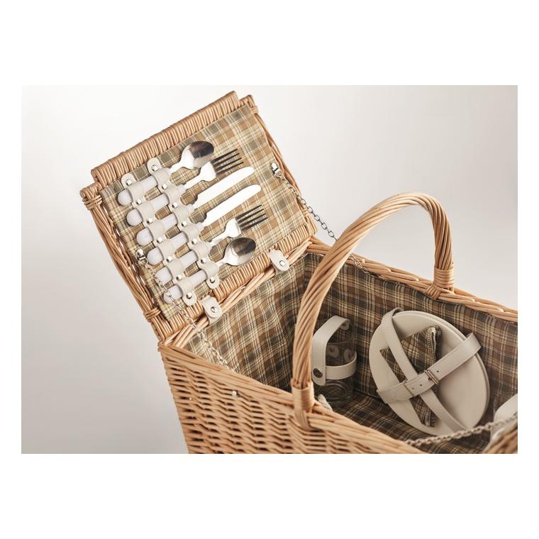 Coș picnic răchită 4 persoane MIMBRE PLUS Natur