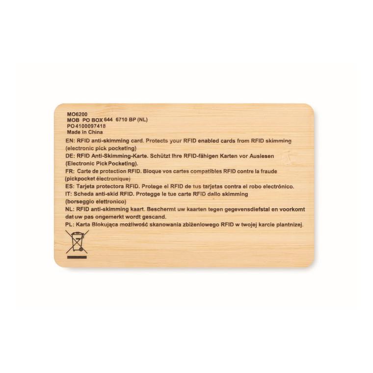 Card RFID în bambus CUSTOS + Natur