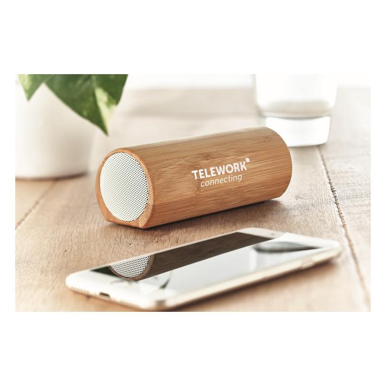Boxă wireless din bambus 2x5W SPEAKBOX Natur