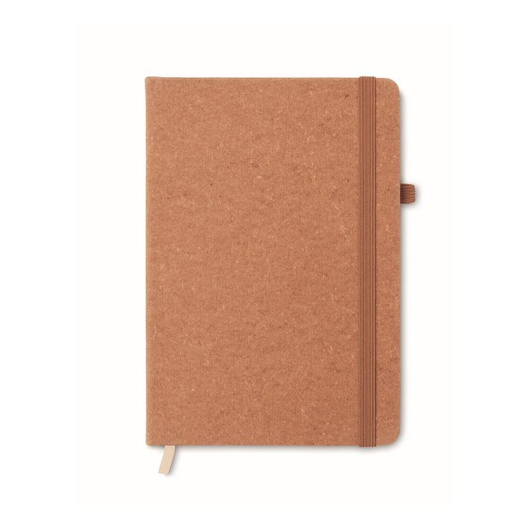 Caiet liniat A5 în PU reciclat BAOBAB Maro