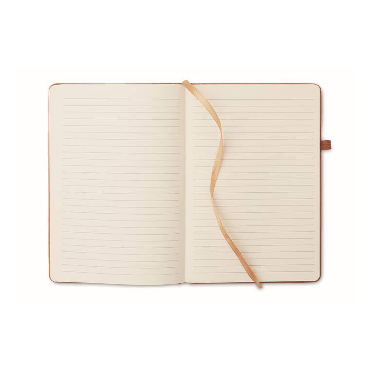 Caiet liniat A5 în PU reciclat BAOBAB Maro