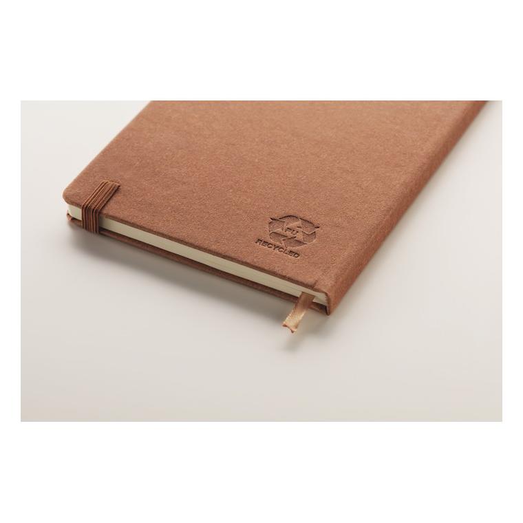 Caiet liniat A5 în PU reciclat BAOBAB Maro