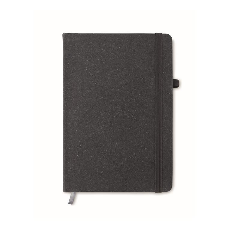Caiet liniat A5 în PU reciclat BAOBAB Negru