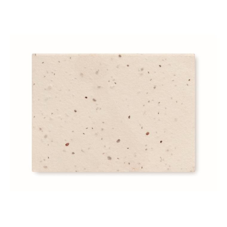 Bloc Memo cu semințe iarbă GROW ME Alb