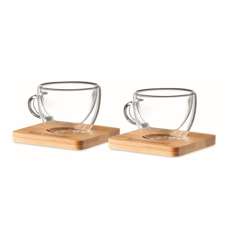 2 pahare expresso perete dublu BELIZE Transparent