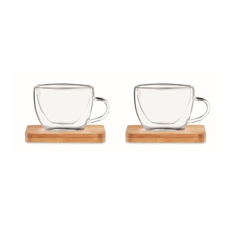 2 pahare expresso perete dublu BELIZE Transparent