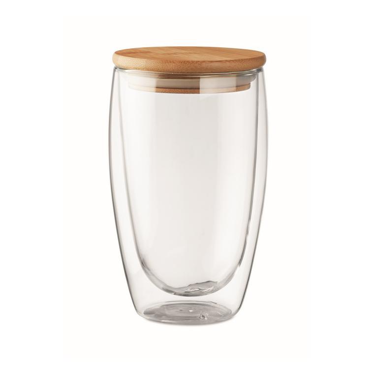 Pahar cu perete dublu, 450 ml TIRANA LARGE Transparent