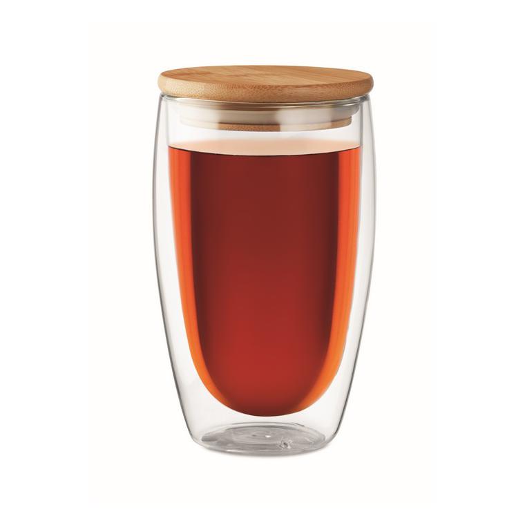 Pahar cu perete dublu, 450 ml TIRANA LARGE Transparent